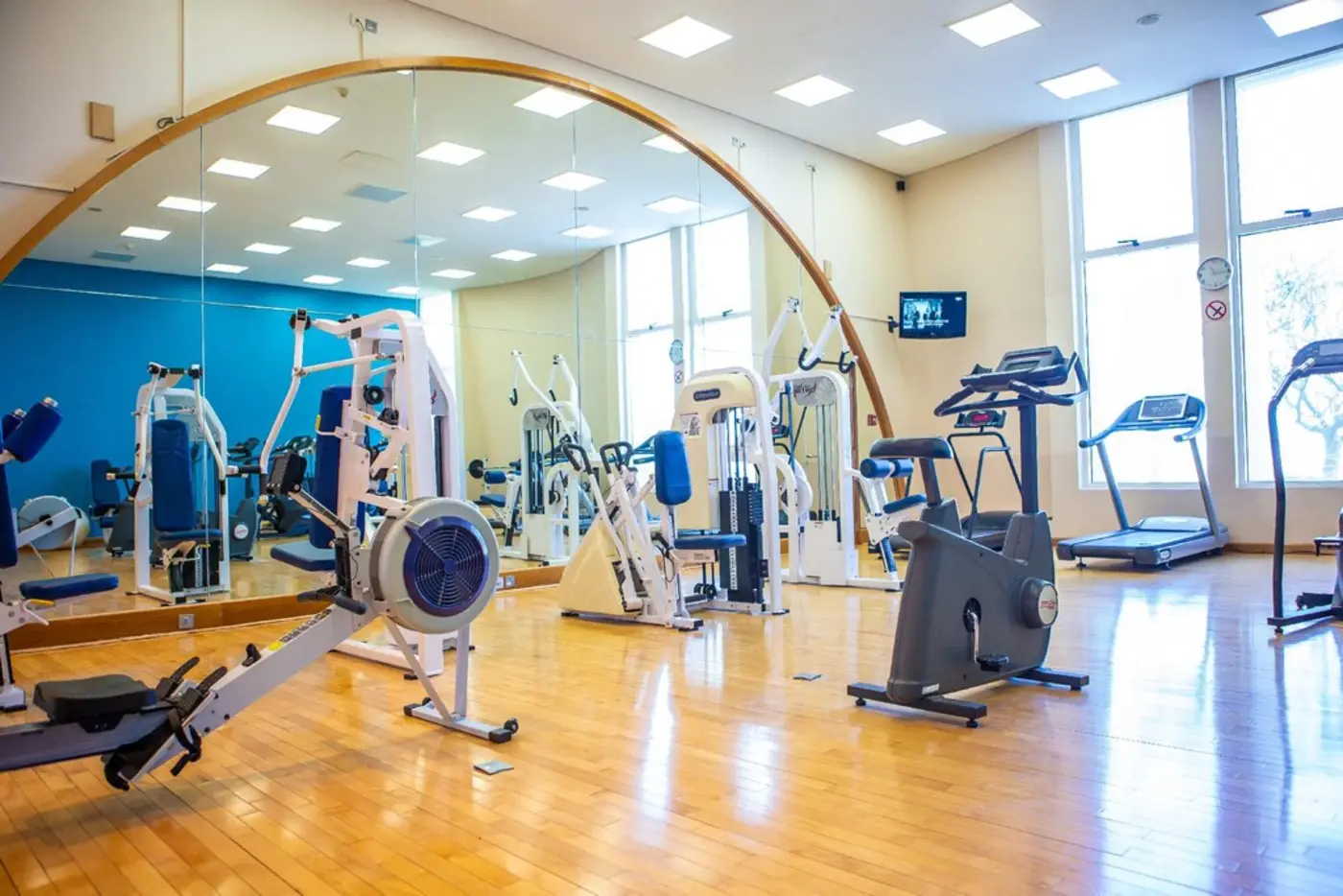 Fitness center with cardio and strength equipment
